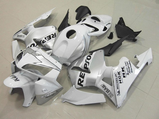 Carénage Moto Honda CBR 600 RR 2005-2006 - Repsol Blanc Argent Carénage Moto Honda CBR 600 RR 2005-2006 - Repsol Blanc Argent