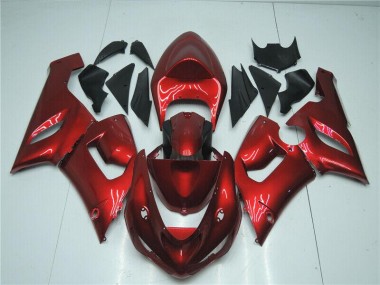 Carénage Moto ZX6R 2005-2006 - Rouge Bonbon