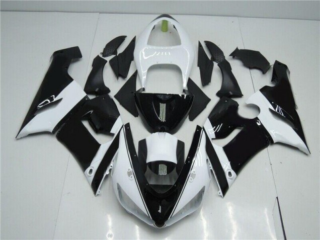 Carénage Moto ZX6R 2005-2006 - Noir Blanc Carénage Moto ZX6R 2005-2006 - Noir Blanc
