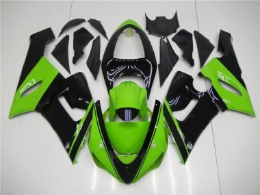 Carénages Moto ZX6R 2005-2006 - Vert Noir