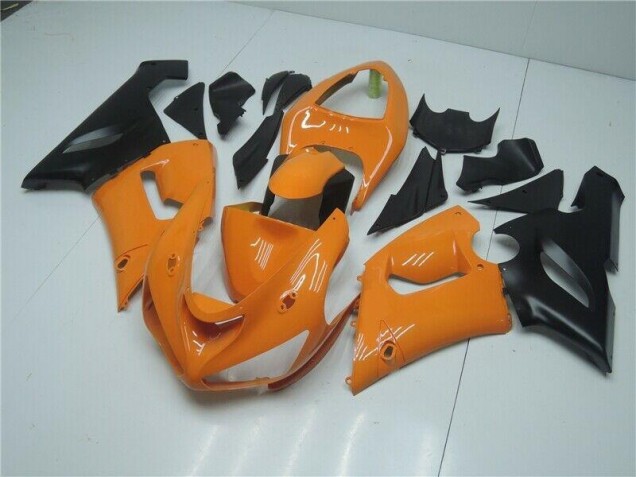 Carénage Moto ZX6R 2005-2006 - Orange Noir
