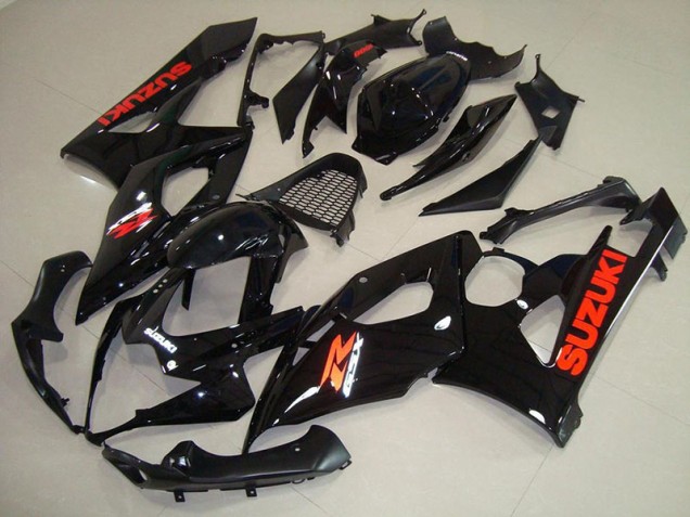 Carénage Moto Suzuki GSXR 1000 K5 2005-2006 - Noir Brillant Rouge Décalque Carénage Moto Suzuki GSXR 1000 K5 2005-2006 - Noir Brillant Rouge Décalque