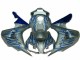 Carénage Moto Honda CBR 1000 RR 2006-2007 - Bleu Flamme Argent Carénage Moto Honda CBR 1000 RR 2006-2007 - Bleu Flamme Argent