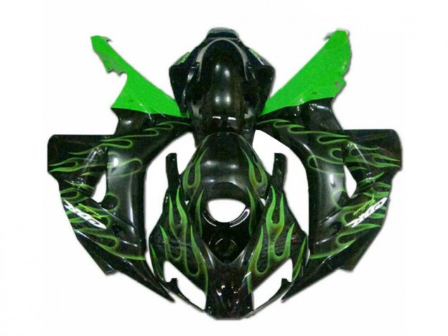 Carénage Moto Honda CBR 1000 RR 2006-2007 - Vert Flamme Noir Carénage Moto Honda CBR 1000 RR 2006-2007 - Vert Flamme Noir