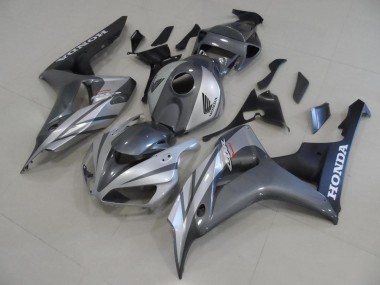 Carénage Moto Honda CBR 1000 RR 2006-2007 - Gris Argent et Noir Mat