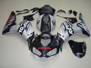 Carénages Moto Honda CBR 1000 RR 2006-2007 - Noir Mat Argent Repsol