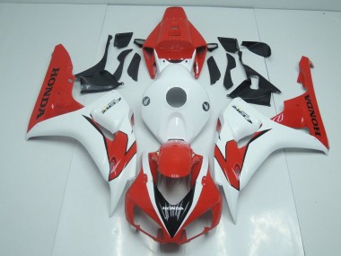 Carénage Moto Honda CBR 1000 RR 2006-2007 - Orange Rouge et Blanc