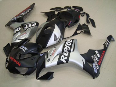 Carénage Moto Honda CBR 1000 RR 2006-2007 - Noir Mat Argent Repsol