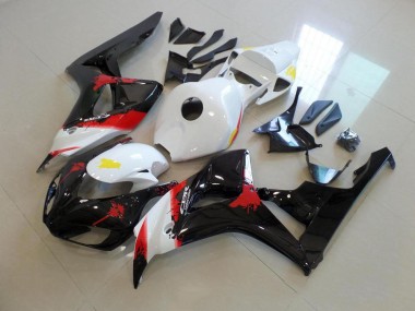 Carénage Moto Honda CBR 1000 RR 2006-2007 - Blanc Noir avec No Décalque