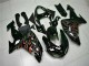 Carénages Moto ZX10R 2006-2007 - Noir Rouge Flamme