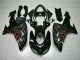 Carénages Moto ZX10R 2006-2007 - Noir Rouge Flamme