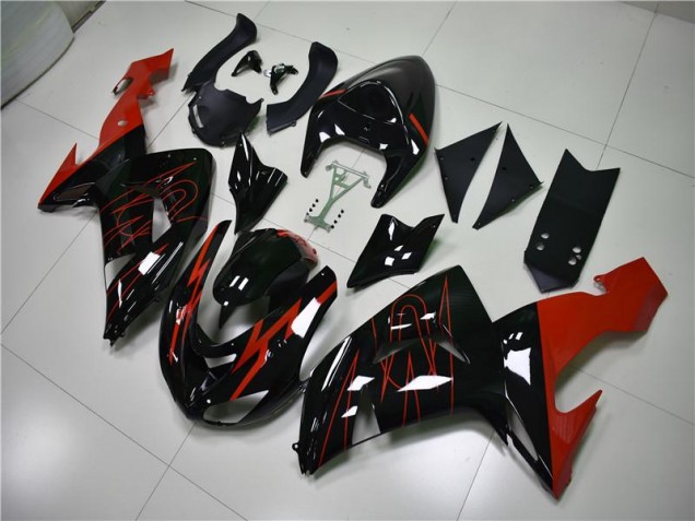 Carénage Moto ZX10R 2006-2007 - Noir Rouge Carénage Moto ZX10R 2006-2007 - Noir Rouge