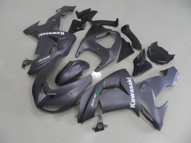 Carénage Moto ZX10R 2006-2007 - Gris avec Blanc Décalque