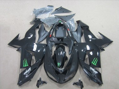 Carénage Moto ZX10R 2006-2007 - Noir Vert Monster Ninja