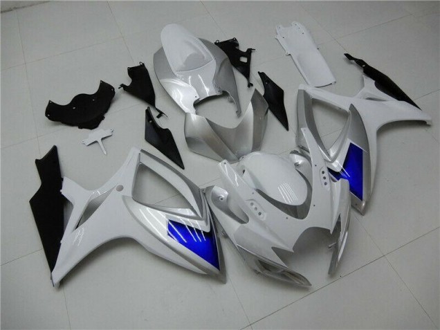 Carénages Moto Suzuki GSXR 600 / 750 K6 2006-2007 - Blanc Bleu Carénages Moto Suzuki GSXR 600 / 750 K6 2006-2007 - Blanc Bleu