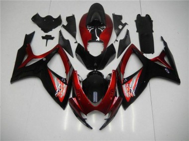 Carénage Moto Suzuki GSXR 600 / 750 K6 2006-2007 - Rouge Noir