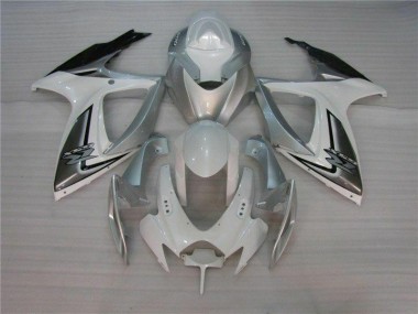 Carénages Moto Suzuki GSXR 600 / 750 K6 2006-2007 - Blanc Argent