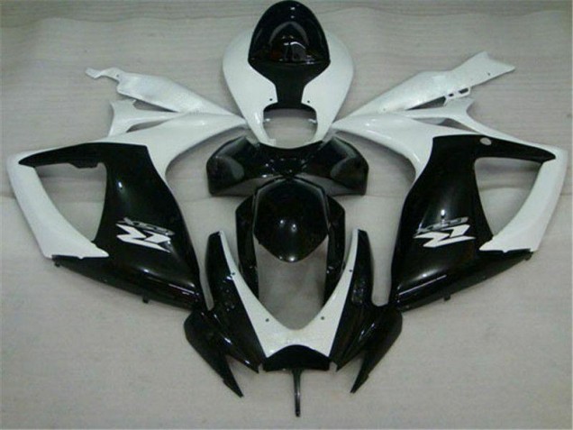 Carénage Moto Suzuki GSXR 600 / 750 K6 2006-2007 - Noir Blanc Carénage Moto Suzuki GSXR 600 / 750 K6 2006-2007 - Noir Blanc
