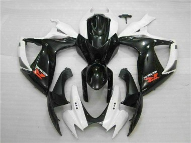 Carénages Moto Suzuki GSXR 600 / 750 K6 2006-2007 - Blanc Noir