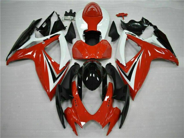 Carénages Moto Suzuki GSXR 600 / 750 K6 2006-2007 - Rouge Blanc
