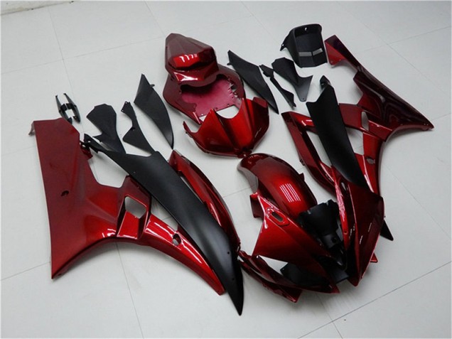 Carénages Moto Yamaha R6 2006-2007 - Rouge Noir Carénages Moto Yamaha R6 2006-2007 - Rouge Noir