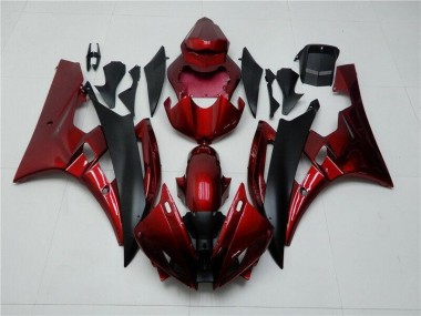 Carénages Moto Yamaha R6 2006-2007 - Rouge Noir