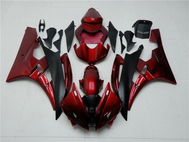 Carénages Moto Yamaha R6 2006-2007 - Rouge Noir Carénages Moto Yamaha R6 2006-2007 - Rouge Noir