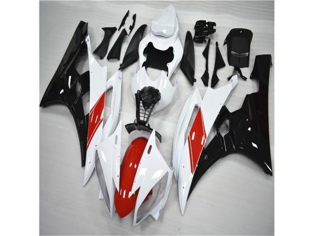 Carénage Moto Yamaha R6 2006-2007 - Rouge Blanc Noir Carénage Moto Yamaha R6 2006-2007 - Rouge Blanc Noir