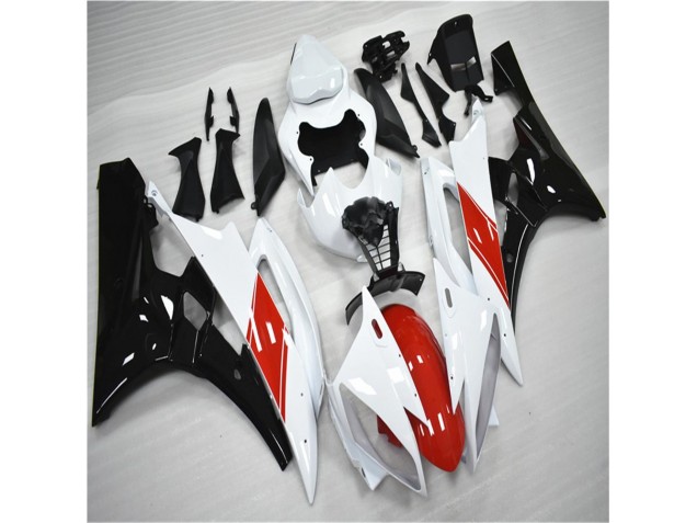 Carénage Moto Yamaha R6 2006-2007 - Rouge Blanc Noir Carénage Moto Yamaha R6 2006-2007 - Rouge Blanc Noir