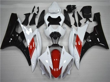 Carénage Moto Yamaha R6 2006-2007 - Rouge Blanc Noir