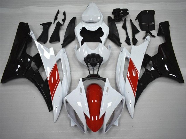 Carénage Moto Yamaha R6 2006-2007 - Rouge Blanc Noir Carénage Moto Yamaha R6 2006-2007 - Rouge Blanc Noir