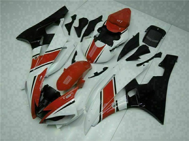 Kit Carénages Motos Yamaha R6 2006-2007 - Rouge Blanc Kit Carénages Motos Yamaha R6 2006-2007 - Rouge Blanc