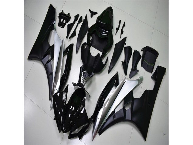 Kit Carénages Motos Complet Yamaha R6 2006-2007 - Argent Noir Kit Carénages Motos Complet Yamaha R6 2006-2007 - Argent Noir