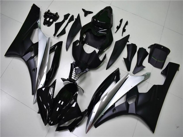 Kit Carénages Motos Complet Yamaha R6 2006-2007 - Argent Noir Kit Carénages Motos Complet Yamaha R6 2006-2007 - Argent Noir