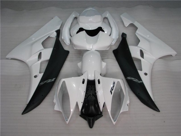 Carénages Moto Yamaha R6 2006-2007 - Blanc Noir Carénages Moto Yamaha R6 2006-2007 - Blanc Noir