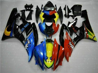 Carénage Moto Yamaha R6 2006-2007 - Jaune Bleu Rouge