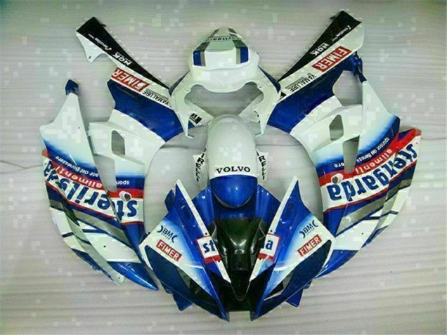 Carénages Moto Yamaha R6 2006-2007 - Blanc Bleu Carénages Moto Yamaha R6 2006-2007 - Blanc Bleu