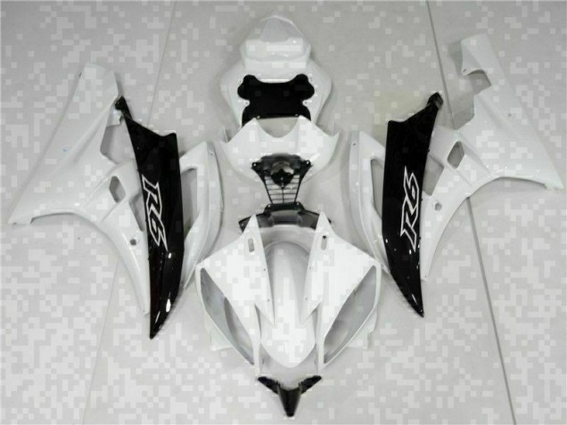 Carénage Moto Yamaha R6 2006-2007 - Blanc Noir Carénage Moto Yamaha R6 2006-2007 - Blanc Noir