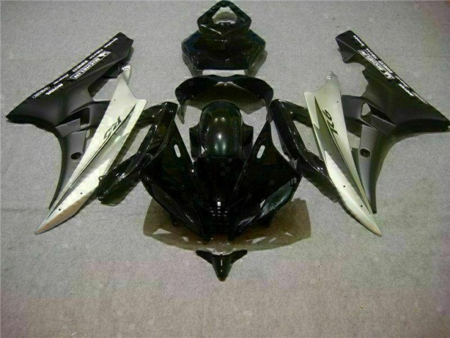 Carrosserie Moto Yamaha R6 2006-2007 - Argent Noir Carrosserie Moto Yamaha R6 2006-2007 - Argent Noir