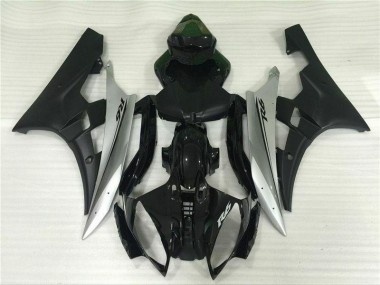 Carénage Moto Yamaha R6 2006-2007 - Argent Noir