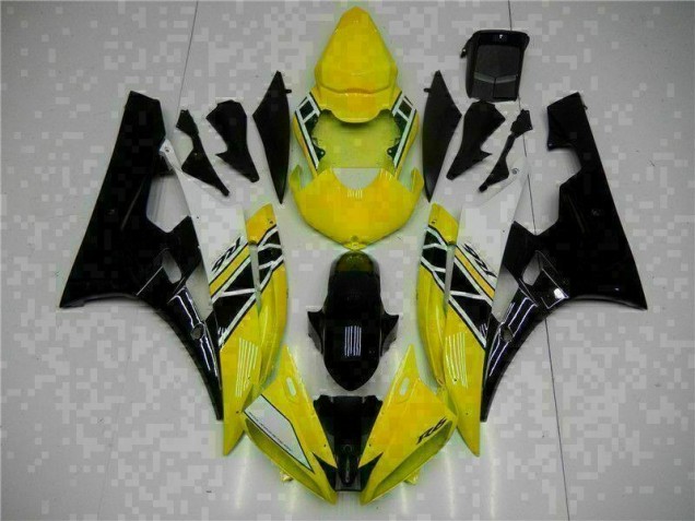Carrosserie Moto Yamaha R6 2006-2007 - Jaune Noir Carrosserie Moto Yamaha R6 2006-2007 - Jaune Noir