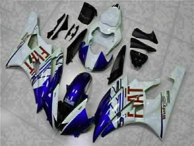 Carénage Moto Yamaha R6 2006-2007 - Blanc Bleu