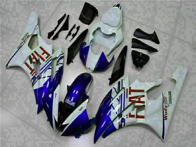Carénage Moto Yamaha R6 2006-2007 - Blanc Bleu Carénage Moto Yamaha R6 2006-2007 - Blanc Bleu