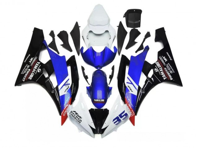 Kit Carénages Motos Complet Yamaha R6 2006-2007 - Bleu Blanc Kit Carénages Motos Complet Yamaha R6 2006-2007 - Bleu Blanc
