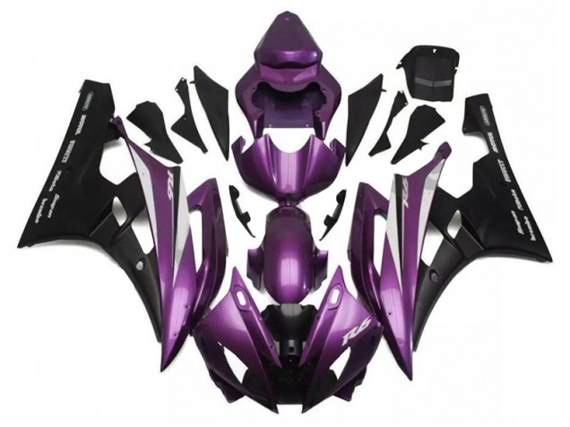 Carénage Moto Yamaha R6 2006-2007 - Violet Noir Carénage Moto Yamaha R6 2006-2007 - Violet Noir