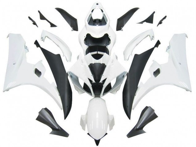 Kit Carénages Motos Complet Yamaha R6 2006-2007 - Blanc Noir Kit Carénages Motos Complet Yamaha R6 2006-2007 - Blanc Noir