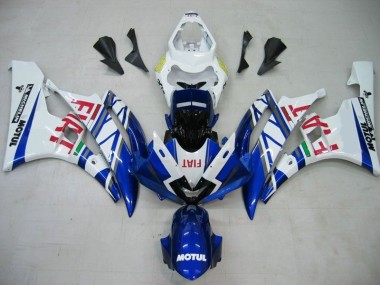 Carénage Moto Yamaha R6 2006-2007 - Bleu Blanc Motul Rouge Fiat