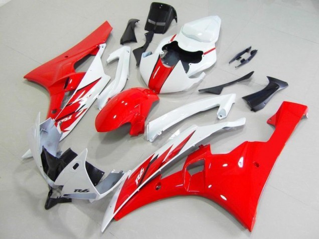 Kit Carénages Motos & Plastique Yamaha R6 2006-2007 - Rouge Blanc