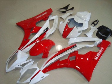 Carénage Moto Yamaha R6 2006-2007 - Rouge Blanc