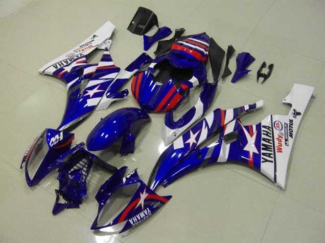 Carénage Moto Yamaha R6 2006-2007 - Rouge Bleu Star Carénage Moto Yamaha R6 2006-2007 - Rouge Bleu Star